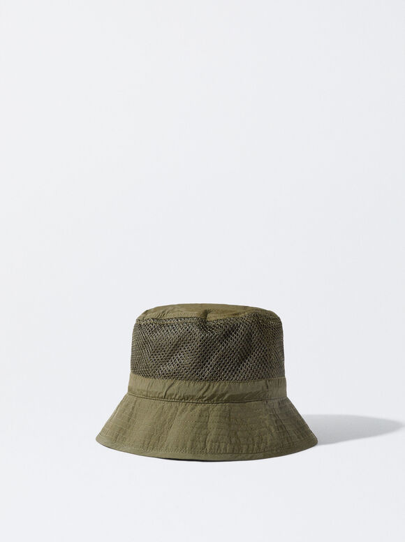 Recycled Nylon Bucket Hat, Khaki, hi-res