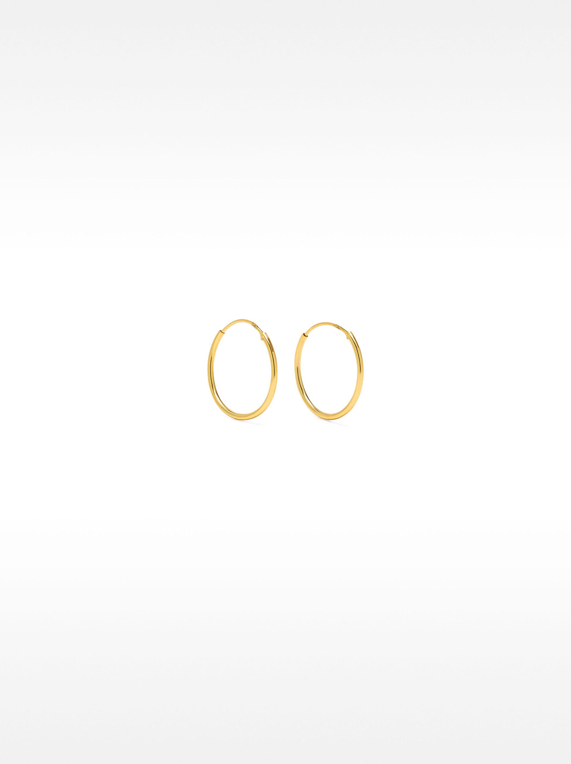 Short 925 silver hoop earrings image number 0.0