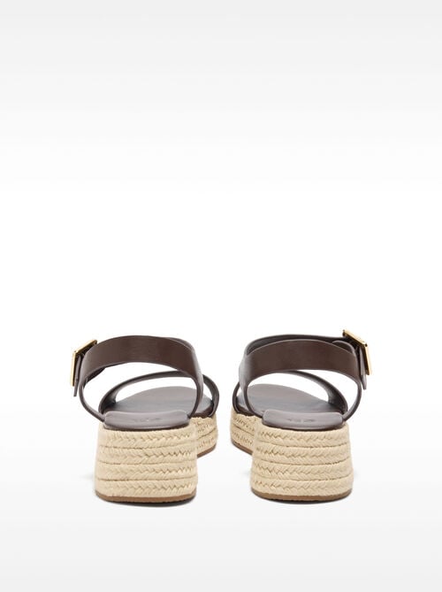 Platform sandals with buckle