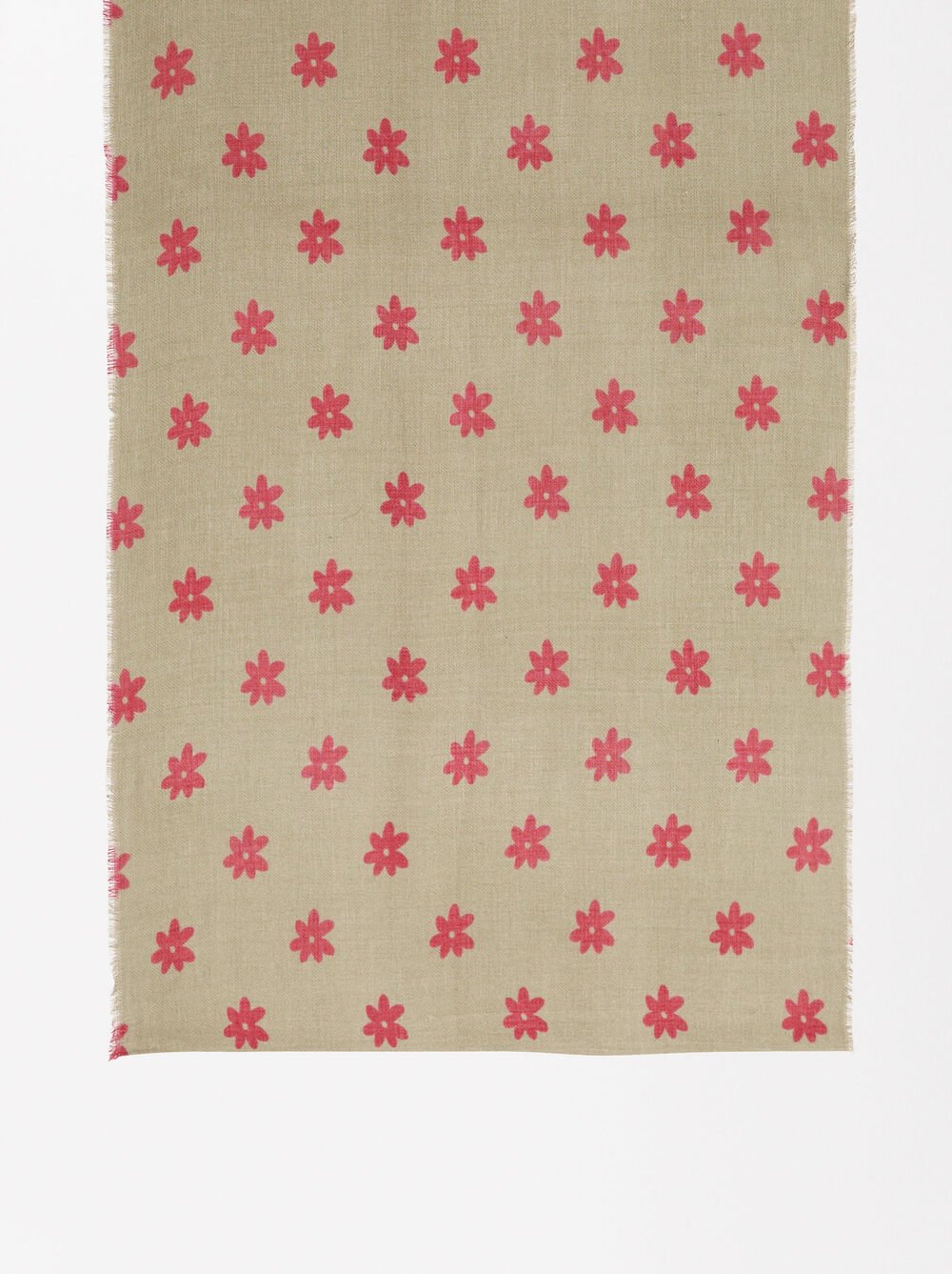 Pañuelo de lana con estampado floral