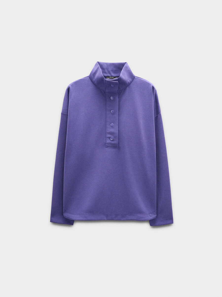 Sudadera con botones tacto suave