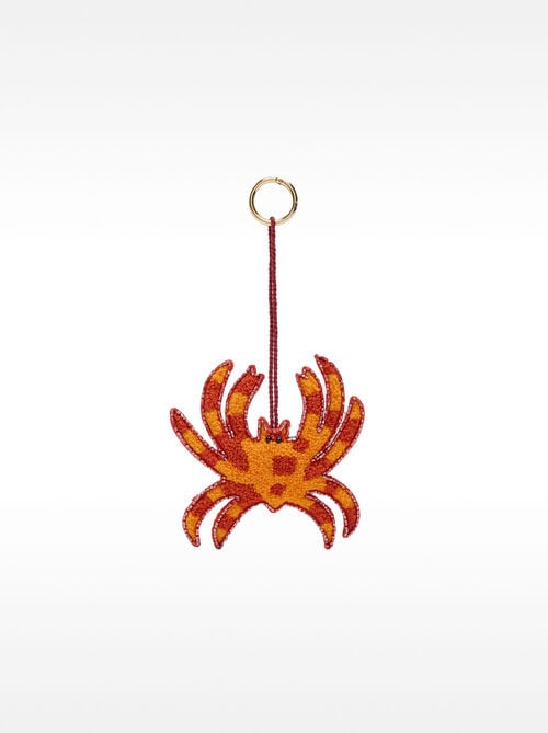Crab-shaped bag charm