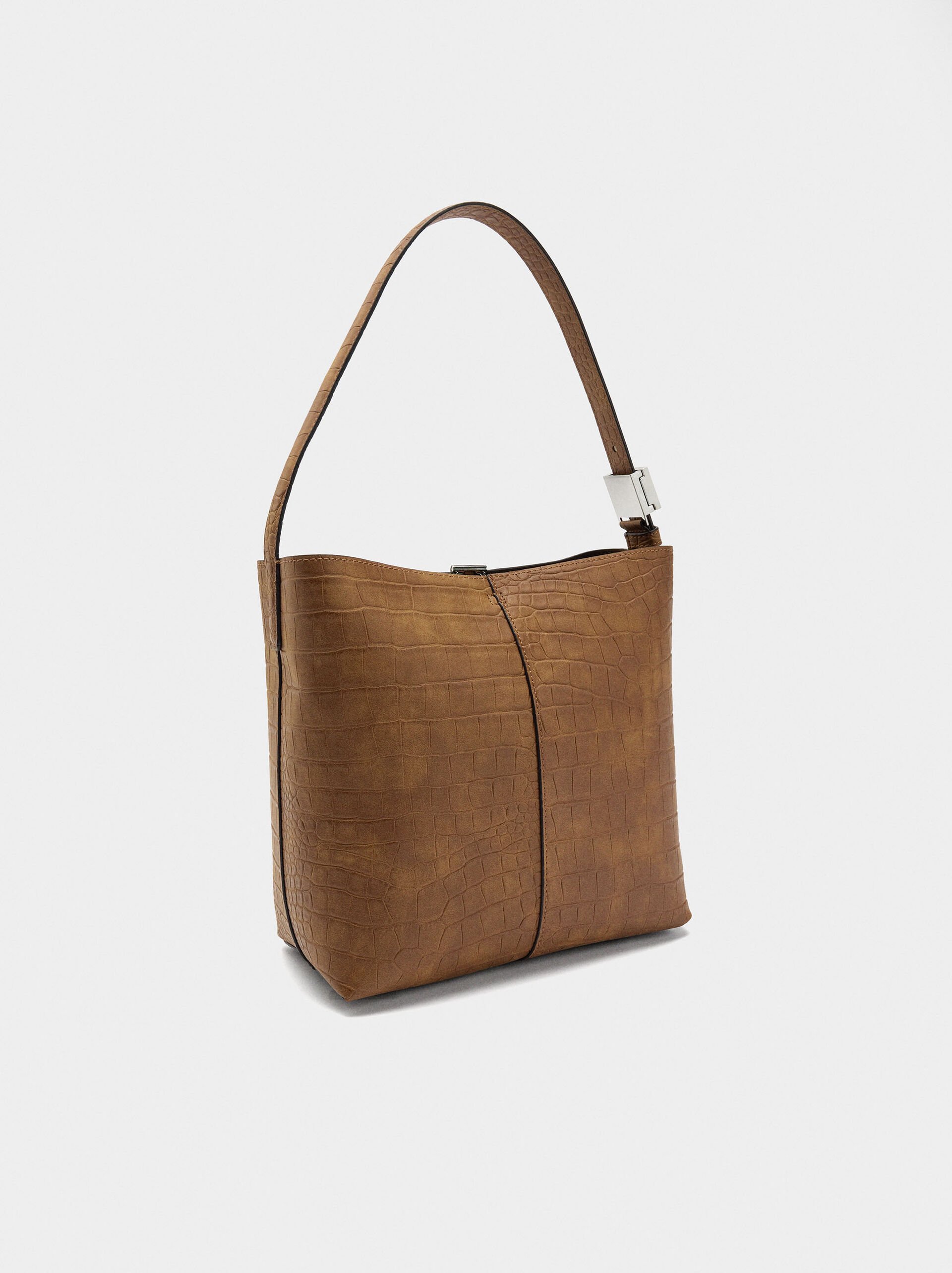 Shoulder bag with animal embossing image number 3.0