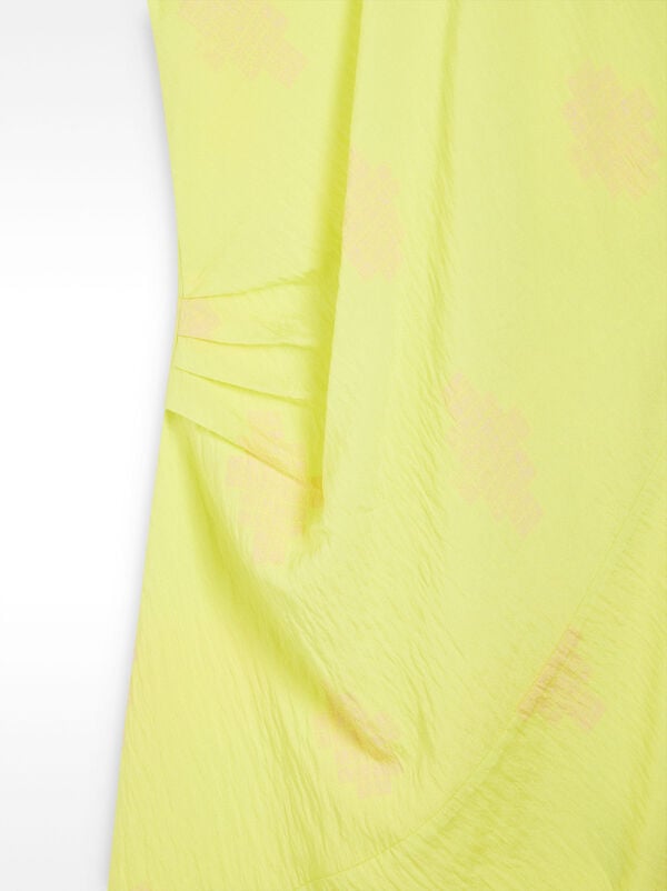 Draped printed midi dress