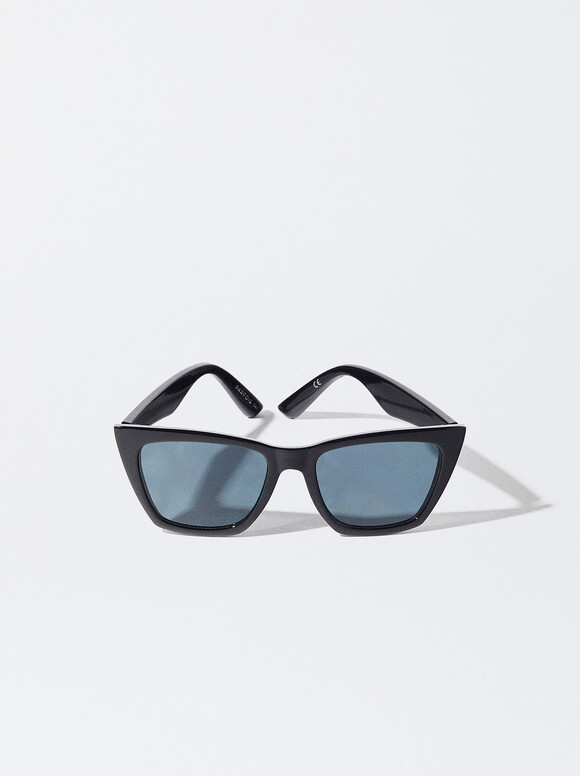 Square Frame Sunglasses, Black, hi-res