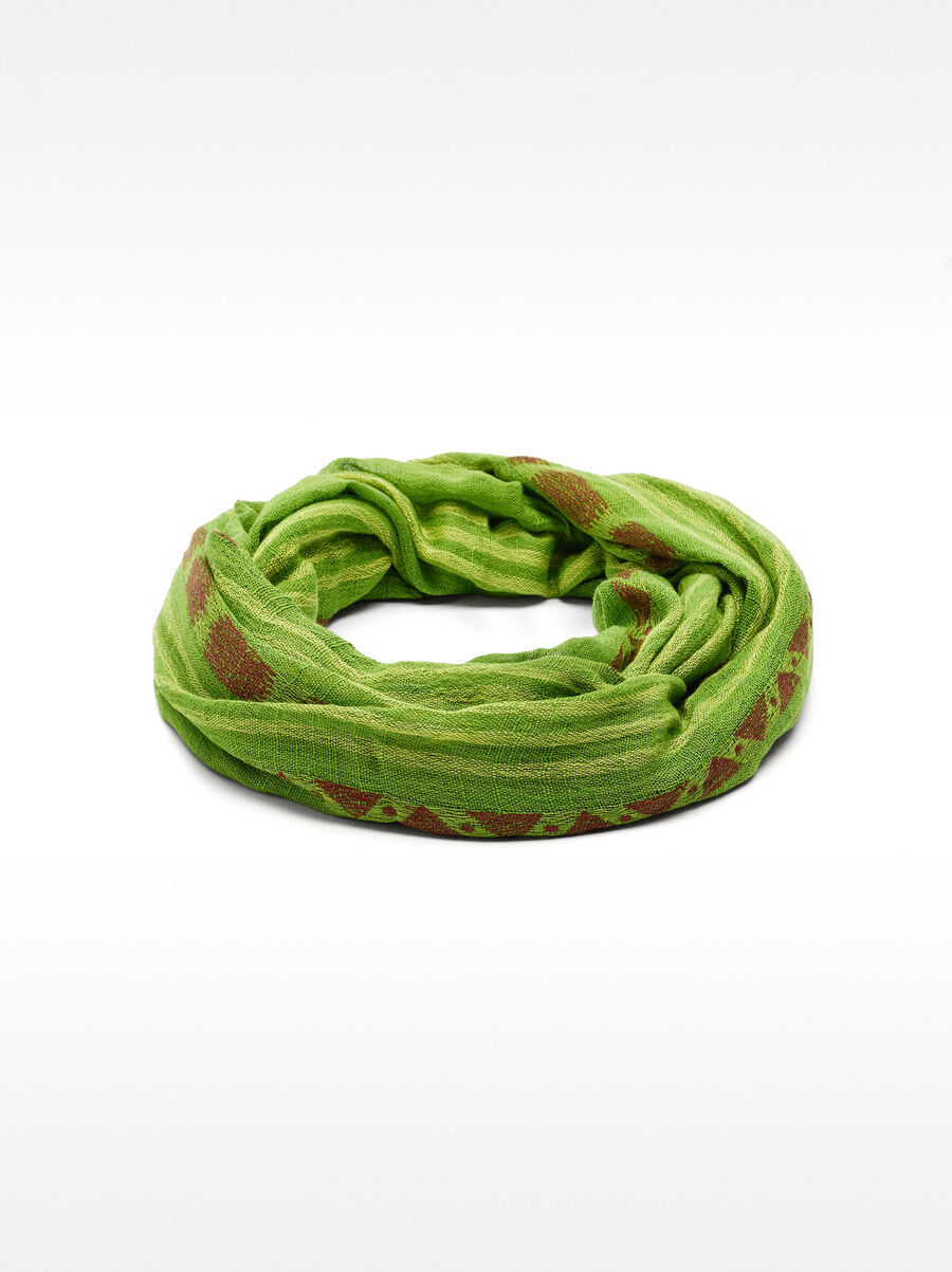 Scarf with printed cotton