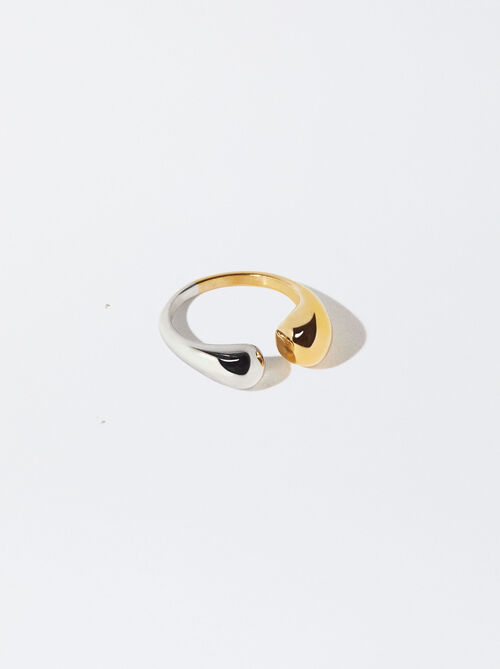 Edelstahl Ring Bicolor
