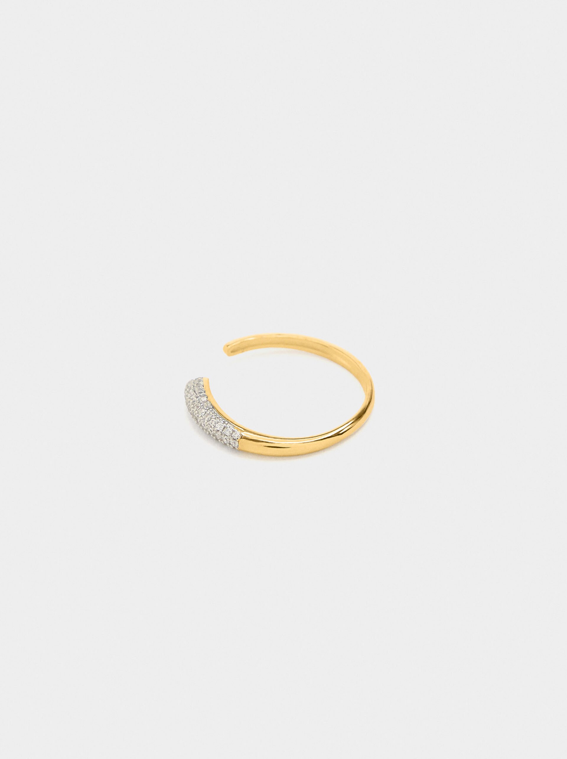 Anillo con circonitas - plata de ley 925 image number 2.0