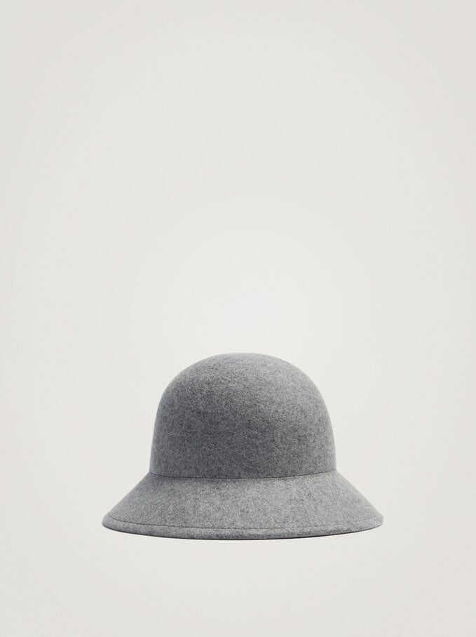 Woollen Bucket Hat, Grey, hi-res