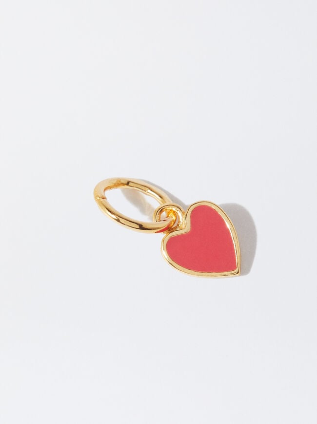 925 Silver Heart Charm image number 0.0