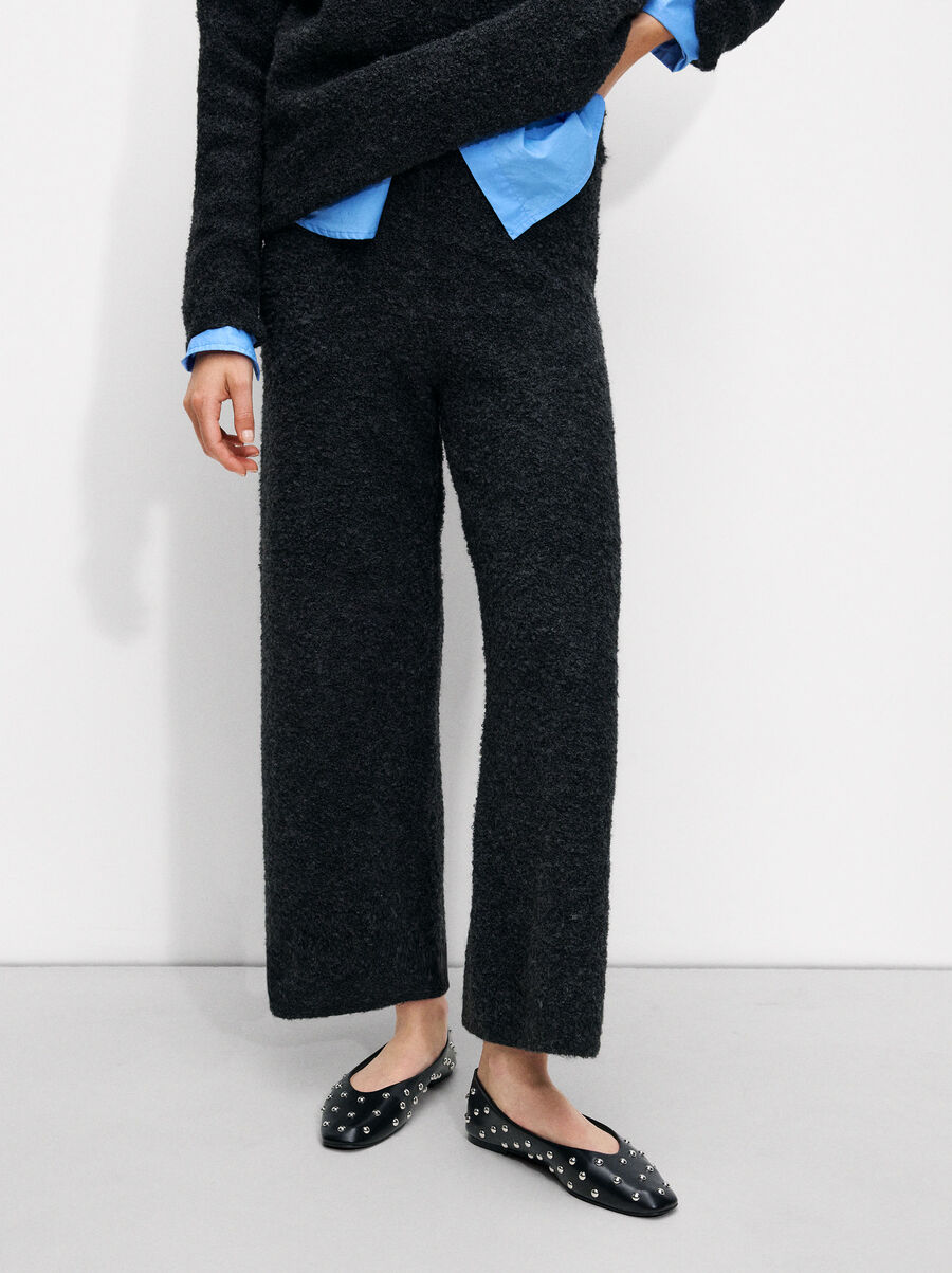 Pantalon en maille en mélange de laine
