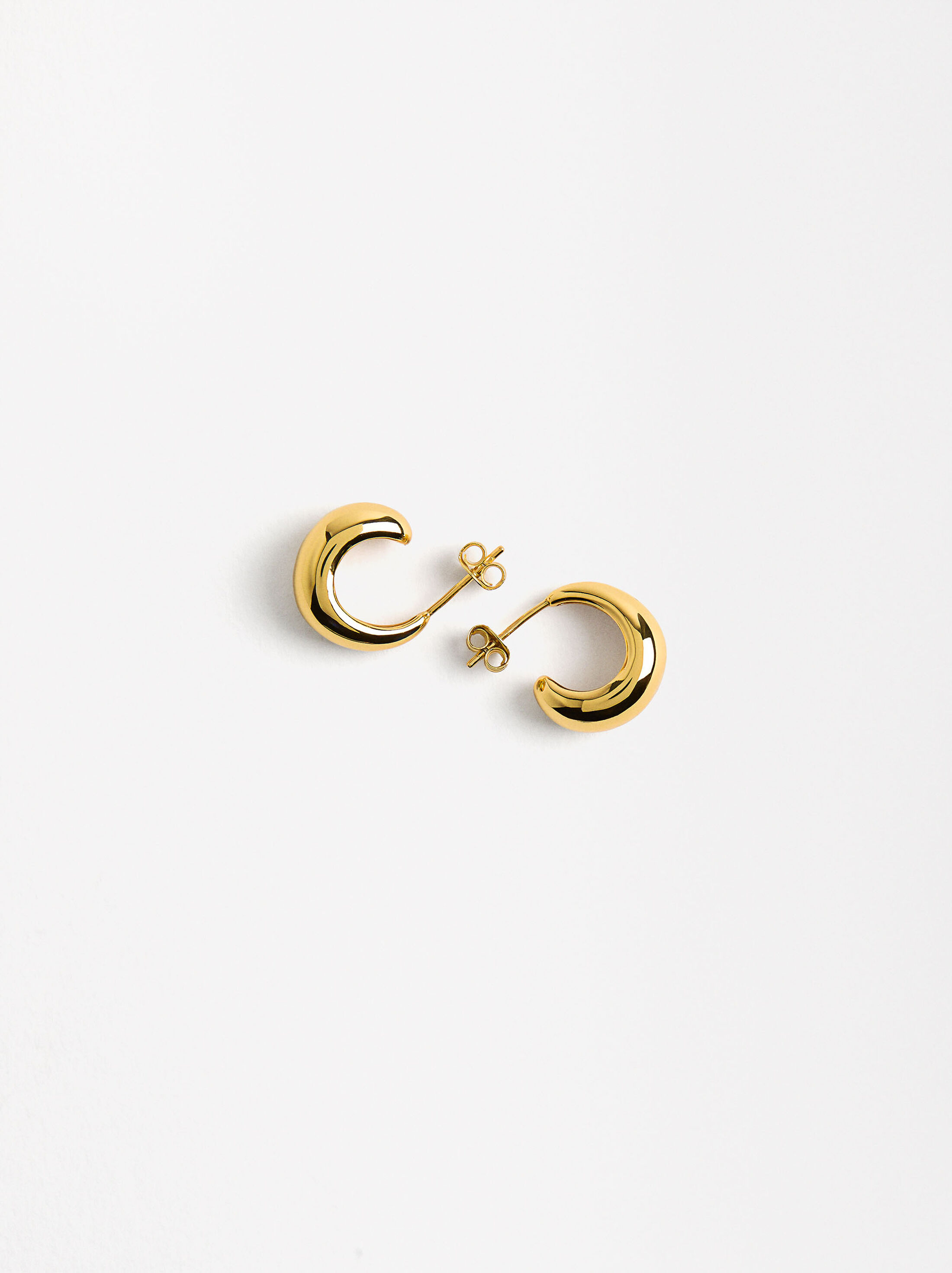 925 STERLING SILVER BASIC Arracada Platejada image number 3.0