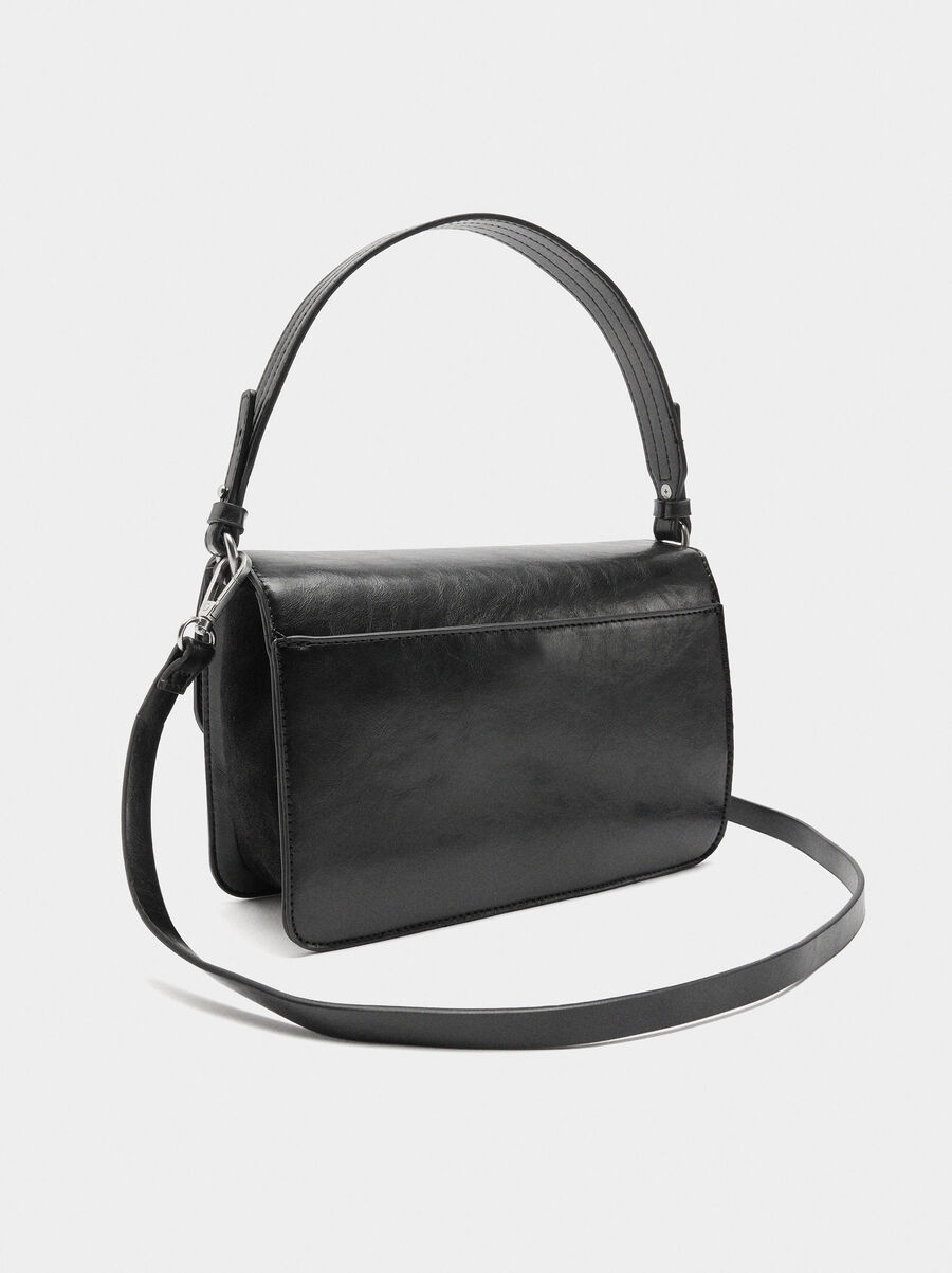 Bolso de mano con solapa