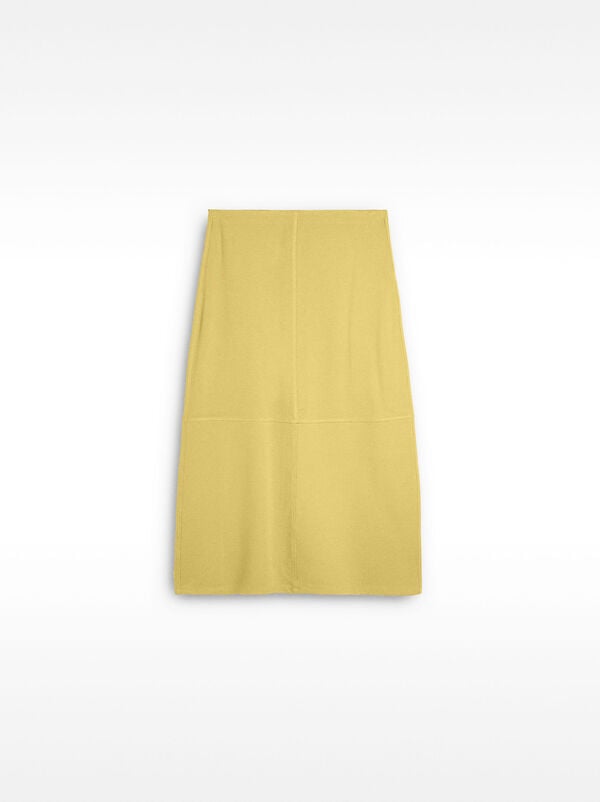 Midi skirt with topstitching