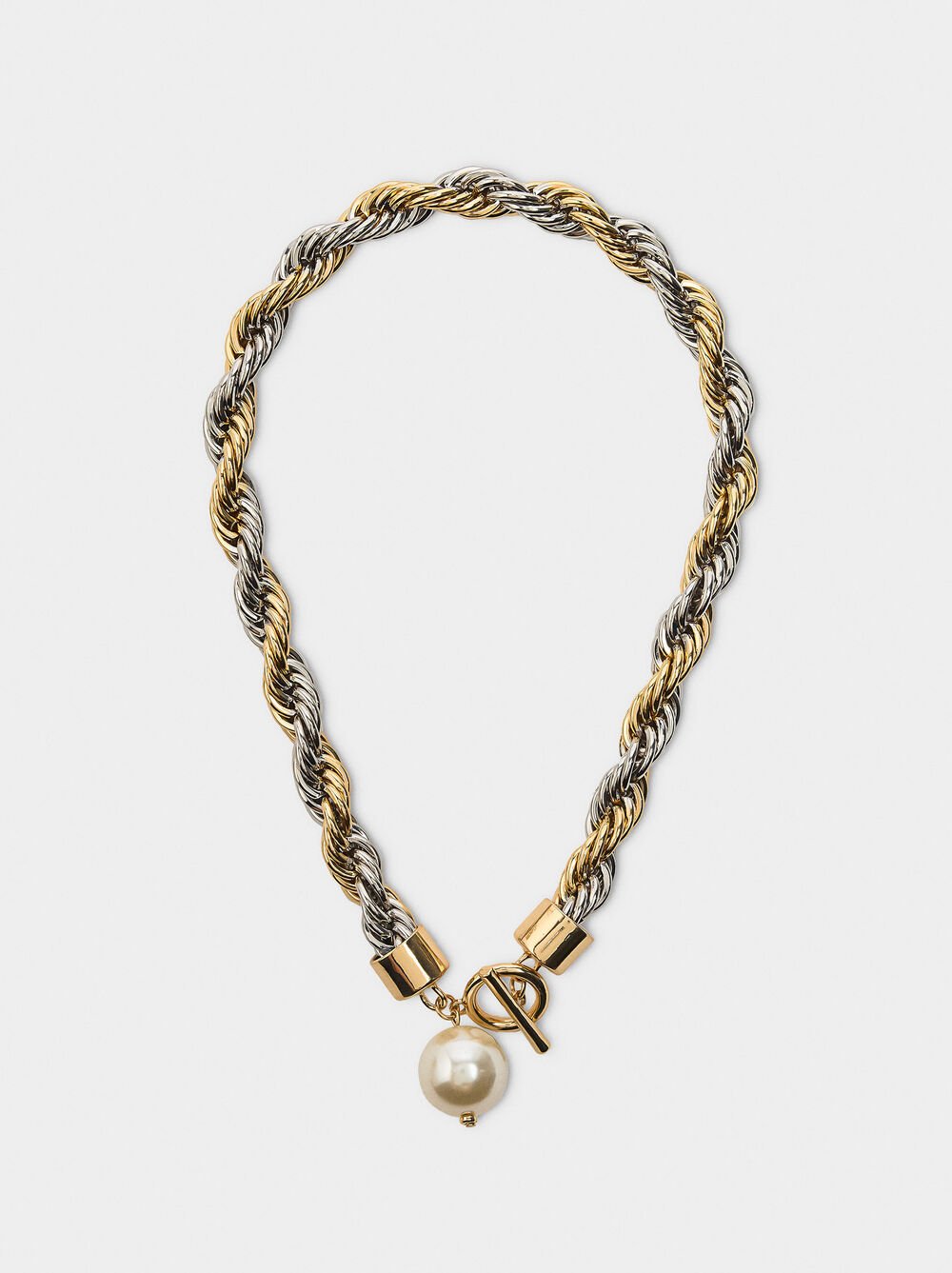 Solomon cord necklace with pearl