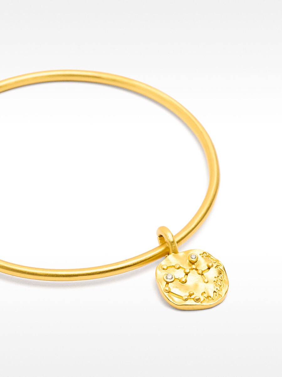 SAGITTARIUS constellation medal 18k gold plated