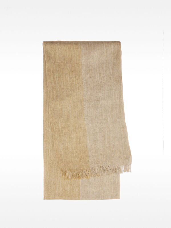 Foulard bicolore con fili metallici