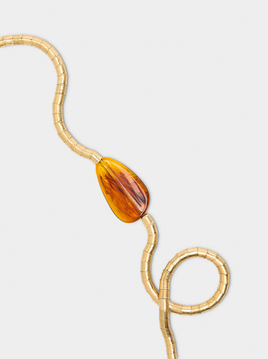 Snake chain necklace with pendant