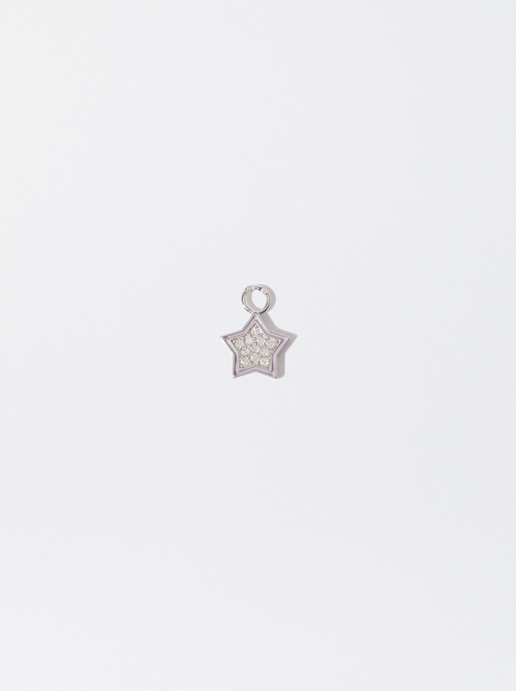 925 Silver Star Charm, Violet, hi-res