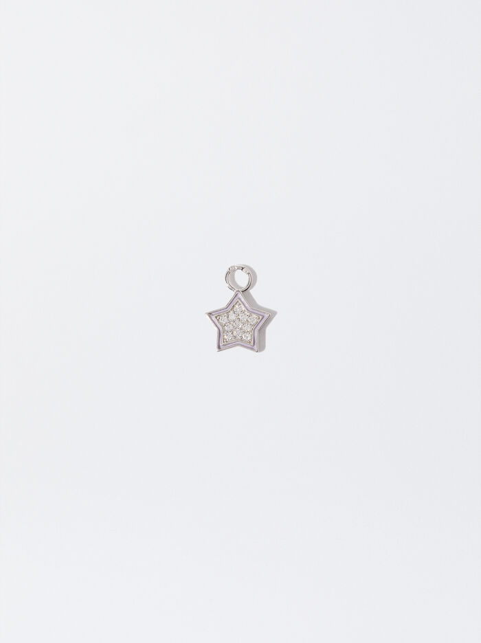Charm De Prata 925 Com Estrela