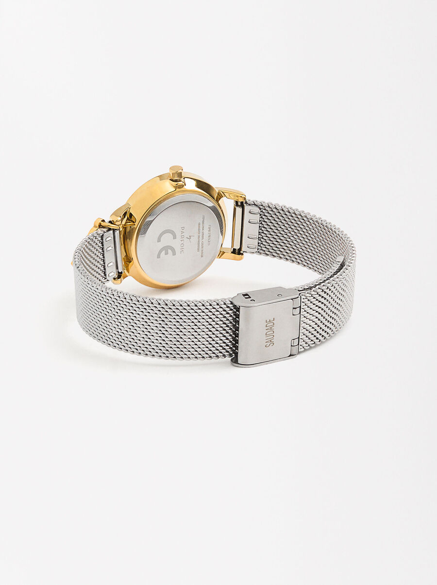 Armbanduhr aus Edelstahl mit Charm