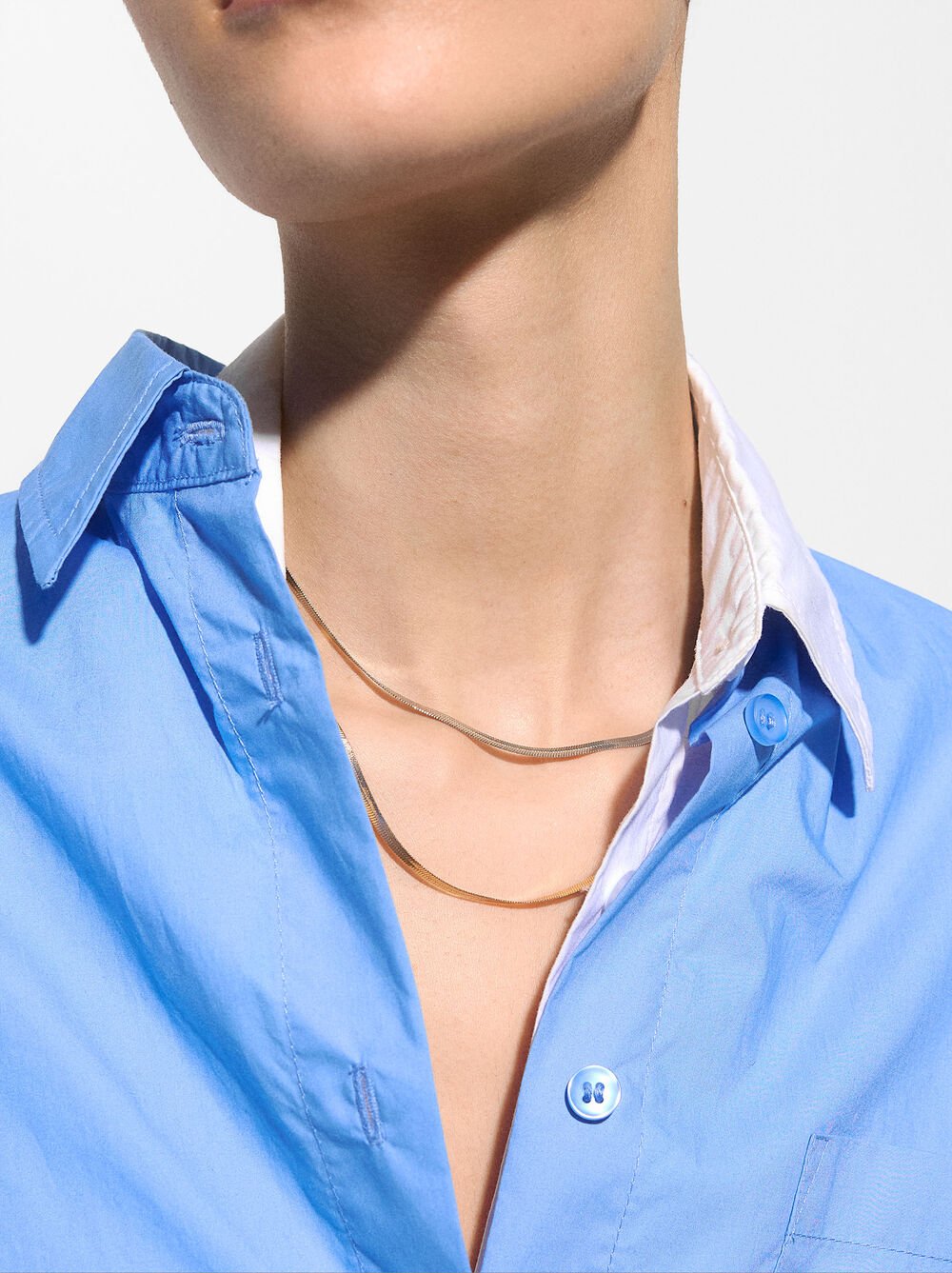 Bicolor double necklace