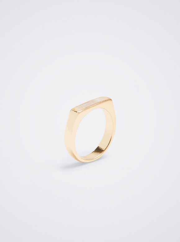 Virus Glans Specialiseren Signet Ring With Stone - Light Pink - Woman - Rings - parfois.com