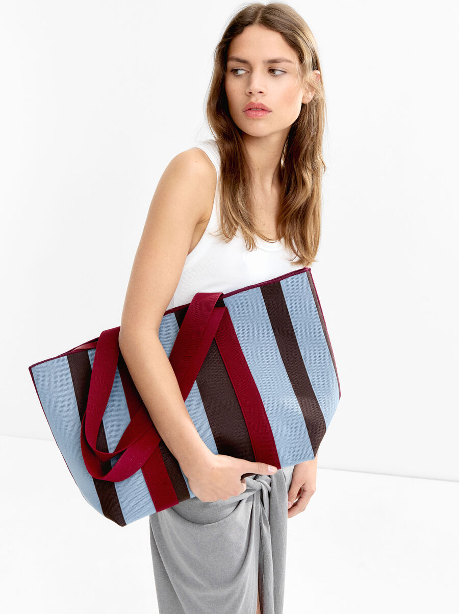 Streifen Shopper Tasche