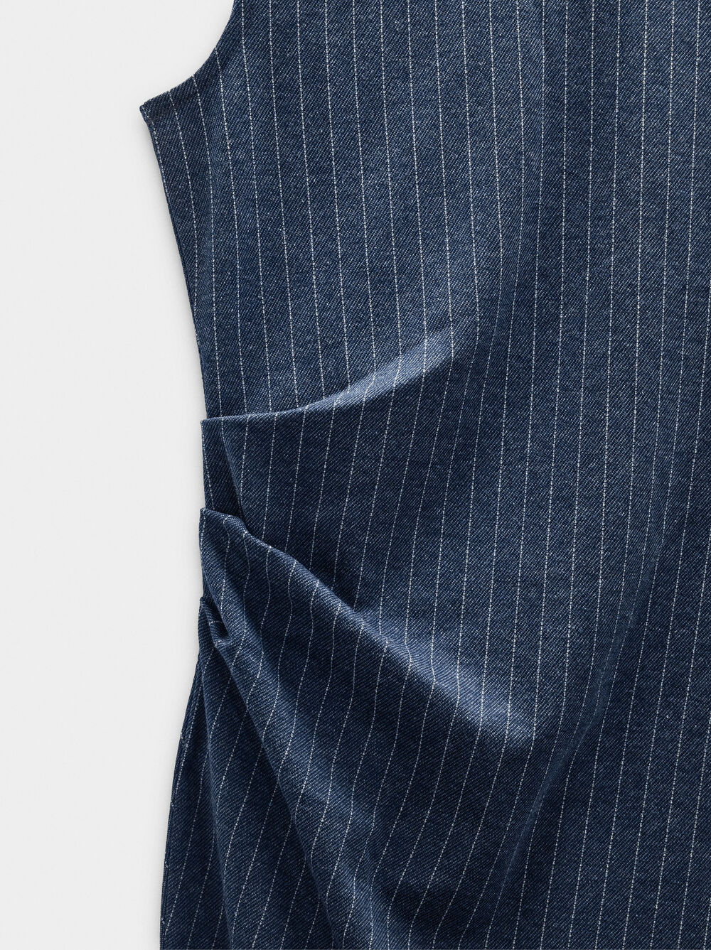 Midi dress with pinstripe