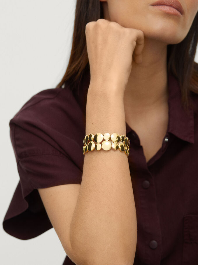 Adjustable Golden Bracelet, Golden, hi-res
