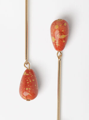 Long Earrings With Stones image number 2.0