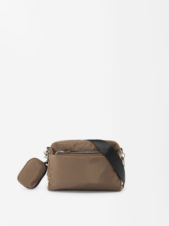 Everyday Crossbody Bag With Removable Purse, Camel, hi-res