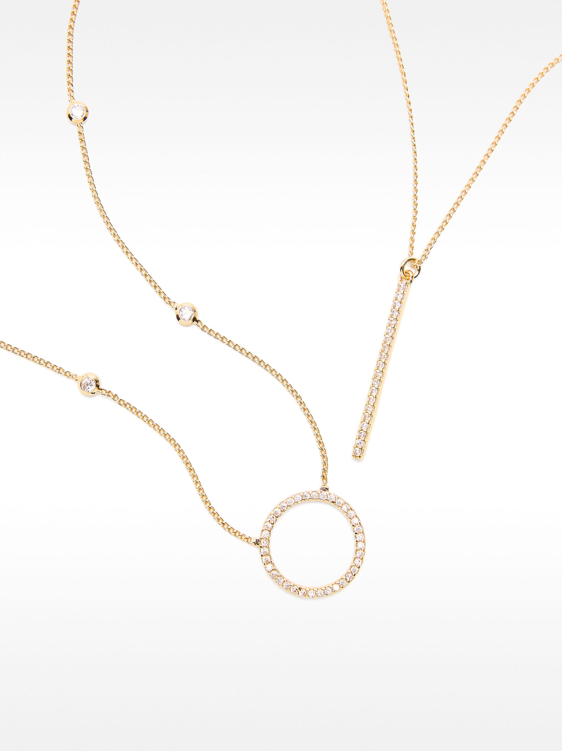 Set of necklaces with zirconia image number 2.0