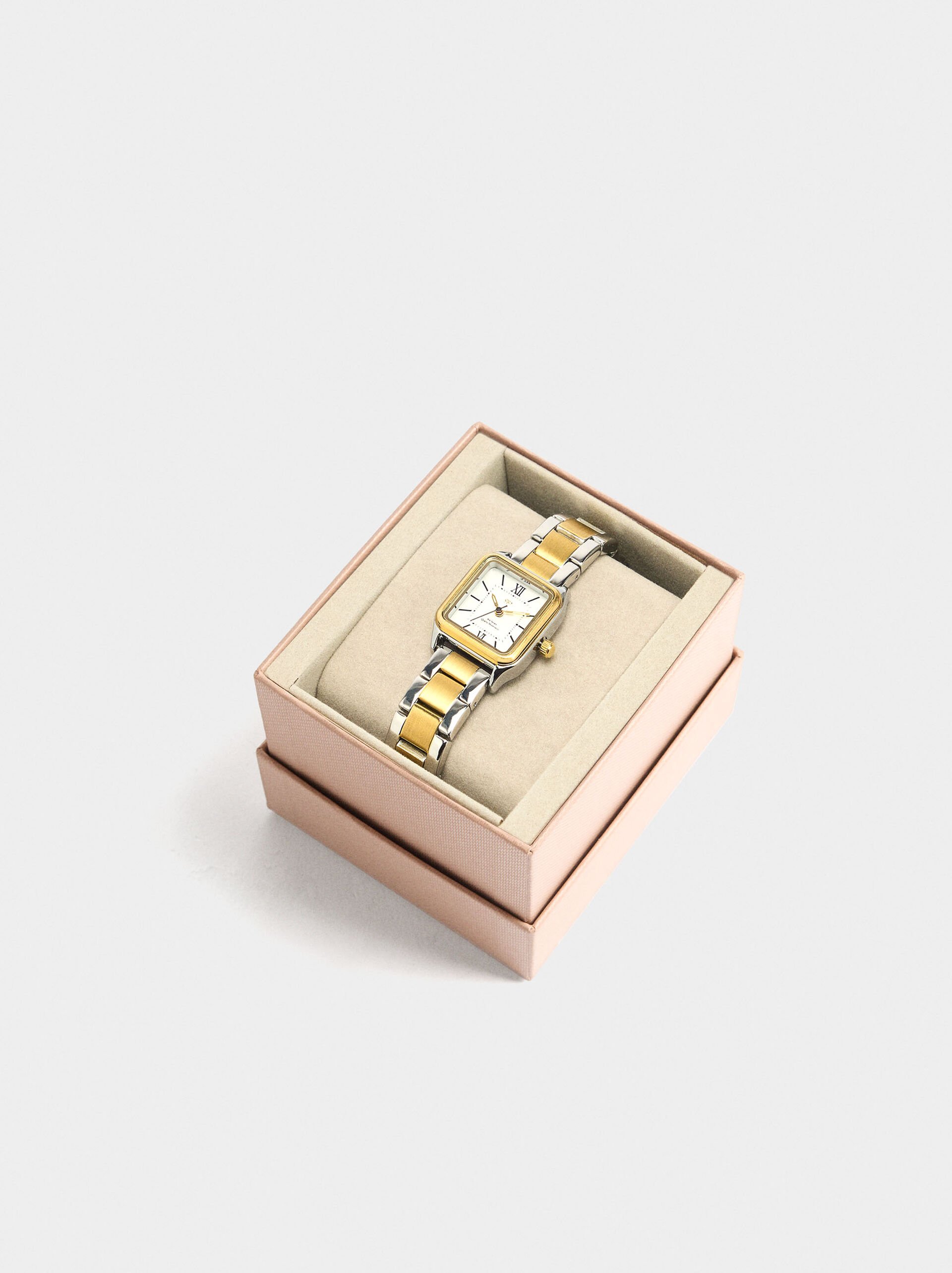 Bicolor watch with stainless steel bracelet image number 3.0