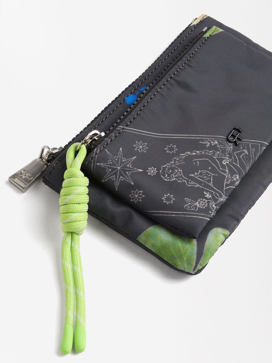 Printed nylon coin purse