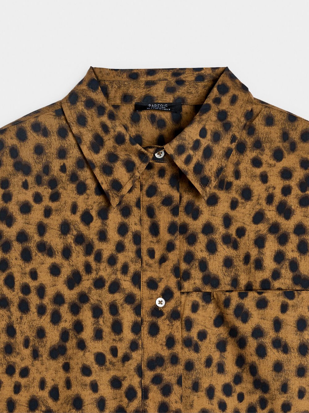 Camisa de estampado animal 100% algodón