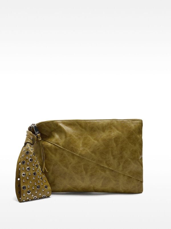 Crackle-effect envelope bag