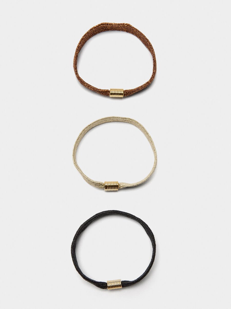 Set de elásticos para pelo con brillos