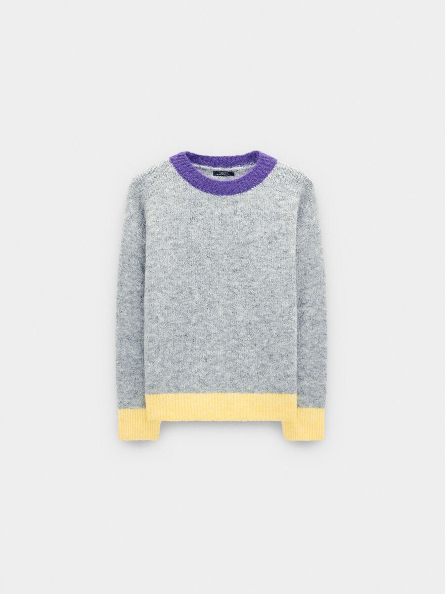 Jersey de punto con bordes contrastantes