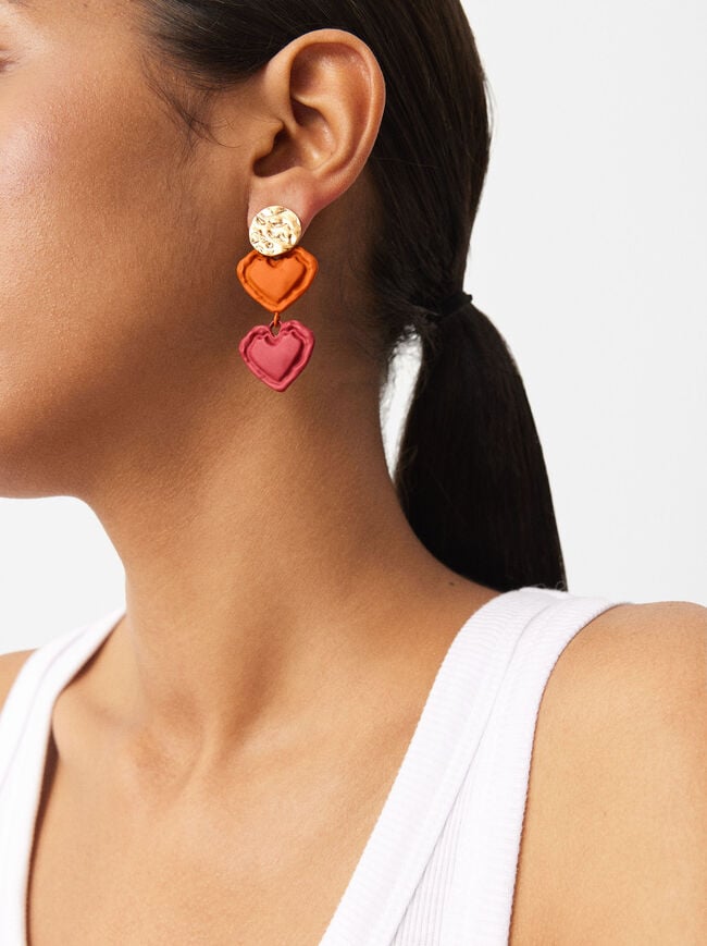 Long Earrings With Hearts image number 1.0