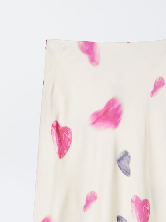 Printed Long Skirt , Multicolor, hi-res