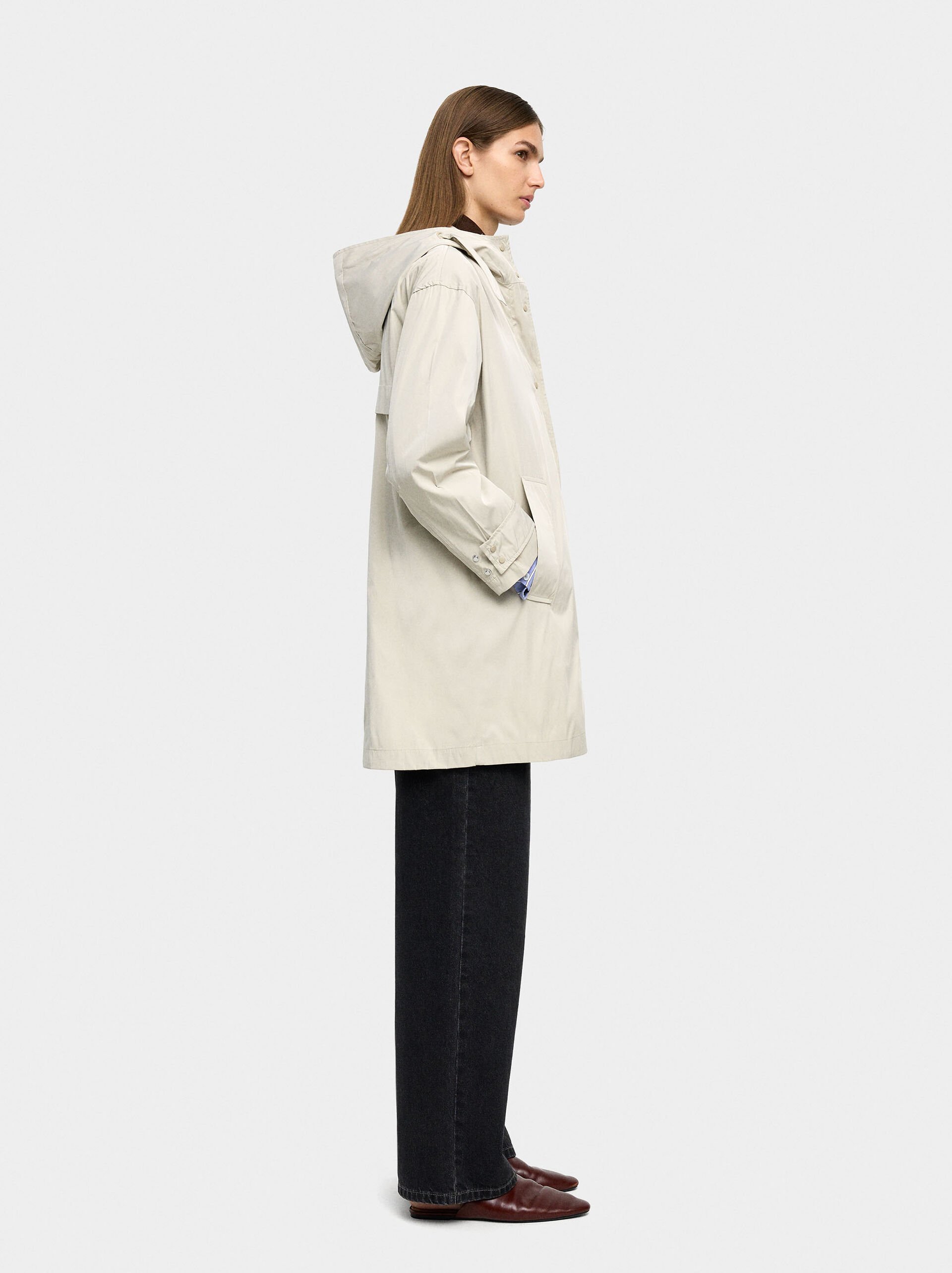 Light parka with hood image number 2.0