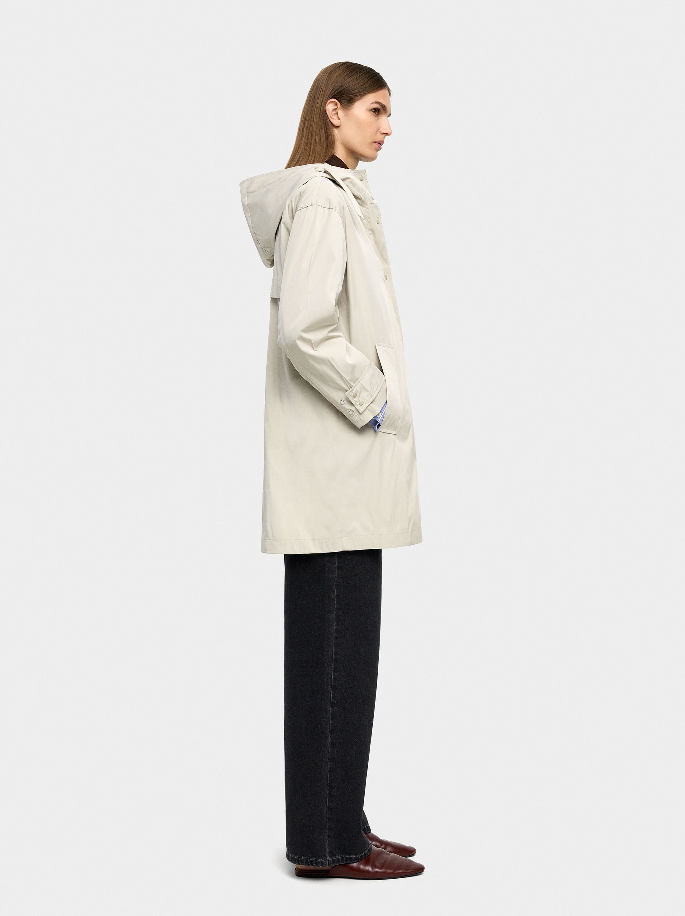 Light parka with hood image number 2.0