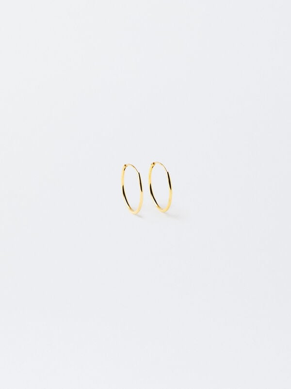Short 925 silver hoop earrings