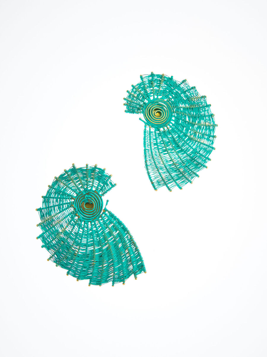 Spiral shell earrings
