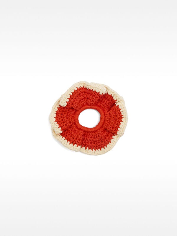 Chouchou élastique en crochet