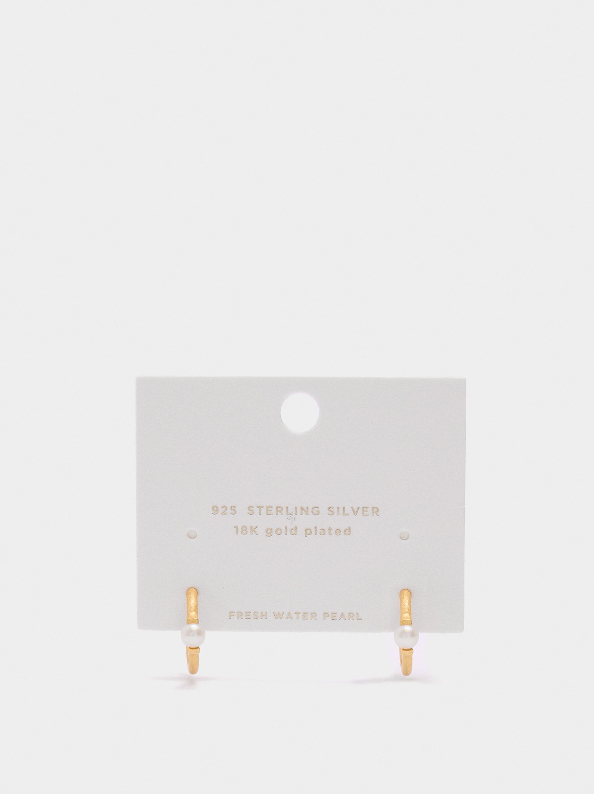 Hoop earrings with freshwater pearls - 925 sterling silver image number 3.0