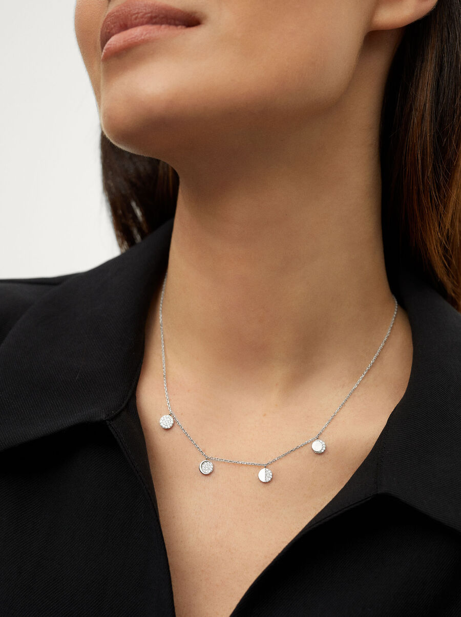 925 silver necklace with zirconia