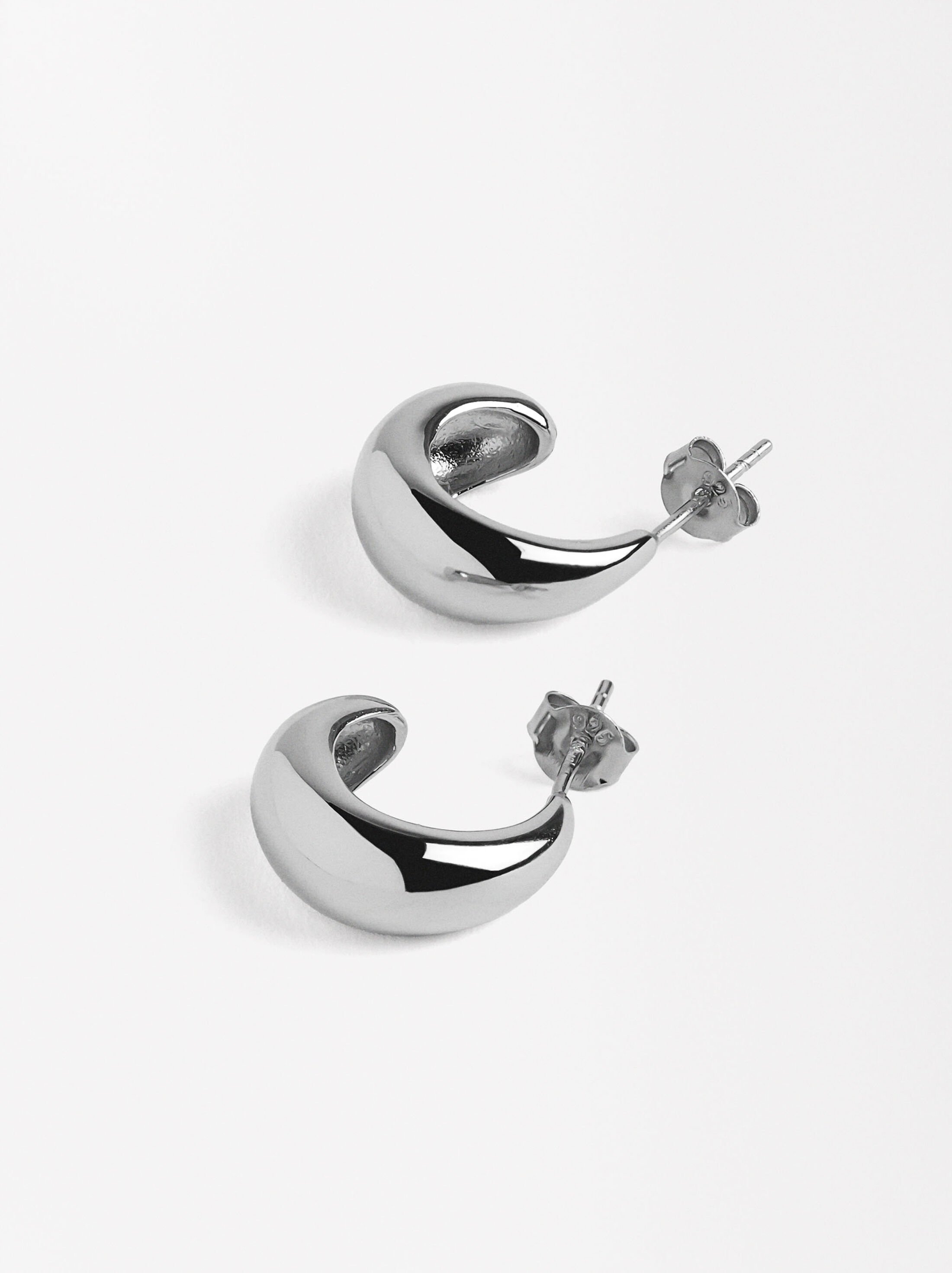 Pendientes ovalados - plata de ley 925 image number 3.0