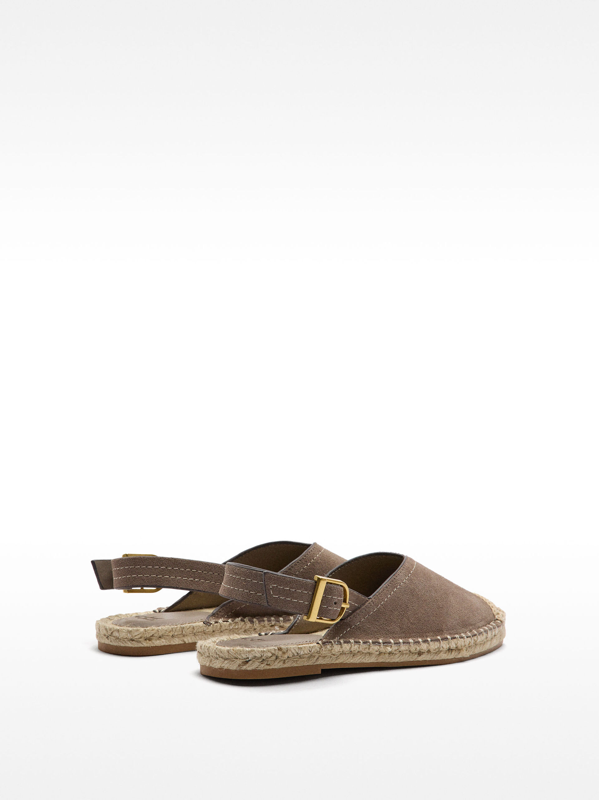 Leather espadrilles with buckle image number 5.0